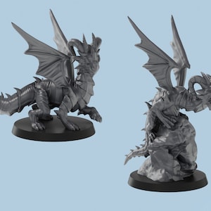 Dragon Wyrmling | 2 Poses | 3D Printed Tabletop Miniatures | D&D TTRPG