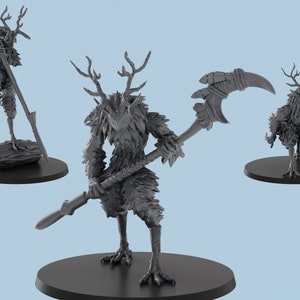 Were-Owl | 3 Poses | 3D Printed Tabletop Resin Miniatures | D&D TTRPG