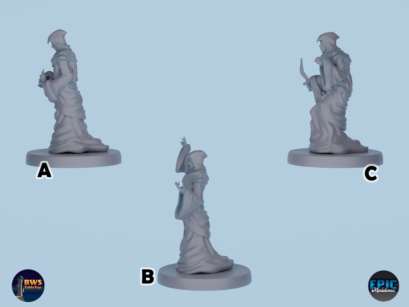 Yellow Cultist 3 Poses 3D Printed Tabletop Resin | Etsy