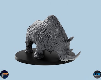 Wooly Rhino   | 3D Printed Tabletop Miniatures | D&D TTRPG