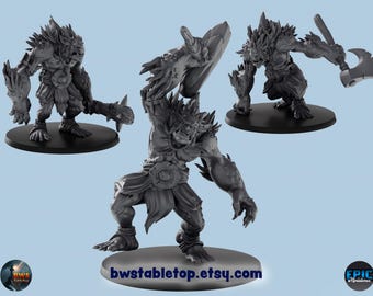 Savage Troll  | 3 Poses | 3D Printed Tabletop Miniatures | D&D TTRPG