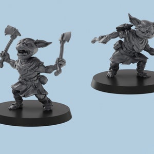 Goblin Warrior | 2 Poses | 3D Printed Tabletop Miniatures | D&D TTRPG