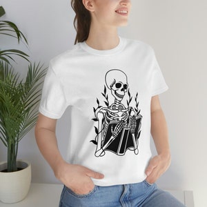 Skeleton Reading Short Sleeve Tee