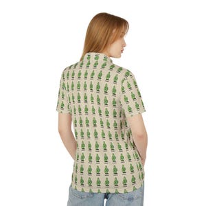 Cactus Print Unisex Polo Shirt