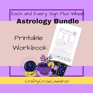 Astrology Bundle Stunning Grimoire/Book of Shadows Pages Every Zodiac Sign Witchy Collection - Happy Planner Mini Size!!