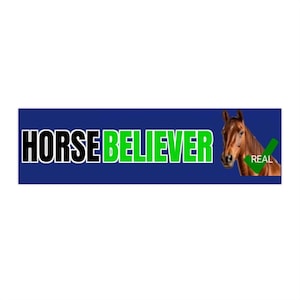 Horse Believer Bumper Stickers, Fun Car Decals, Gift for Horse Lovers, Equine Art for Vehicles, Stickers for Animal Enthusiasts