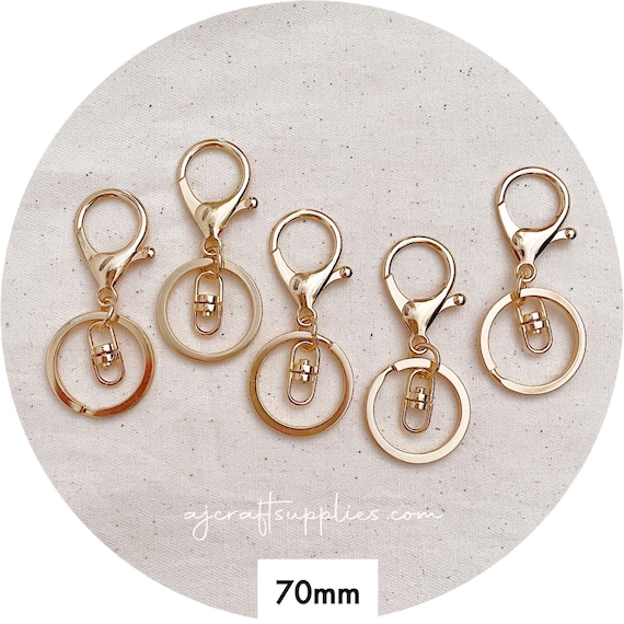 Silver Tone Split Keyring Clasps Silver Keychains, Pick Your Amount H497