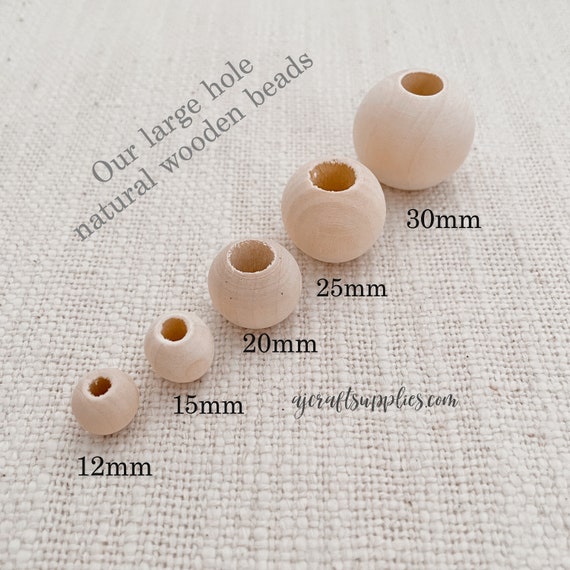 20mm Wood Bead Large Hole