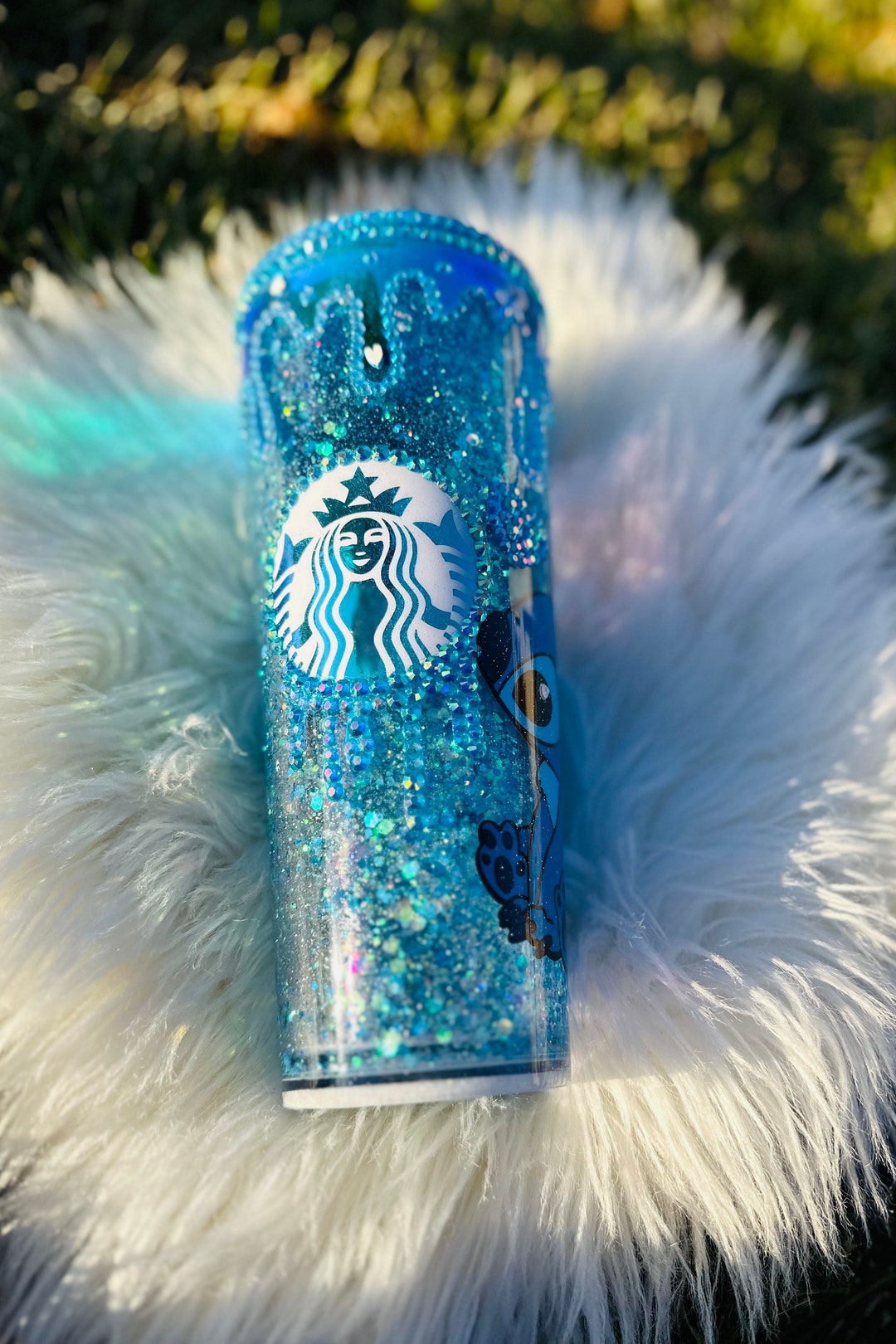 Blue Starbucks Cup, Blue Starbucks Tumbler, Glitter Starbucks Cup