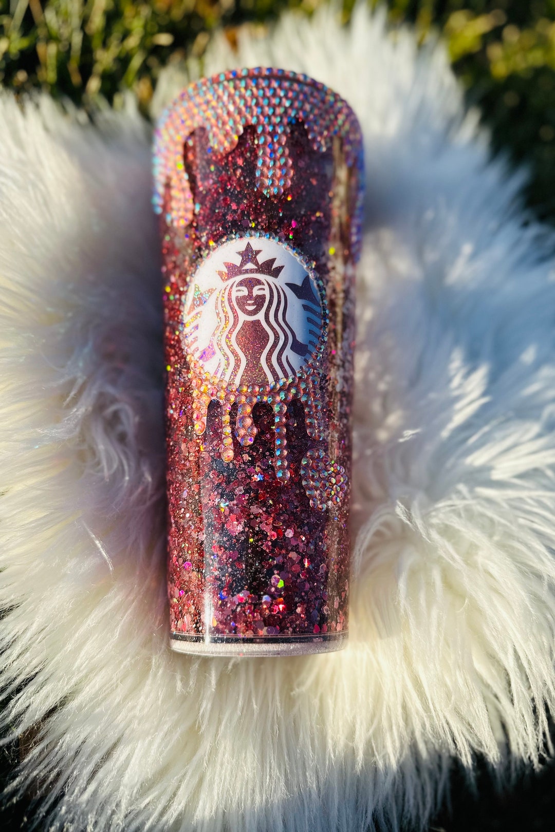 Rose Gold Starbucks Cup, Starbucks Tumbler, Glitter Starbucks Cup
