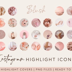 100 Instagram Highlight Covers | Instagram Highlight Icons | Blush Instagram Story Highlight Covers | Rose Gold Instagram Story Highlights