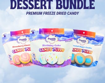 Freeze Dried Candy Dessert Bundle - 3 Resealable Bags