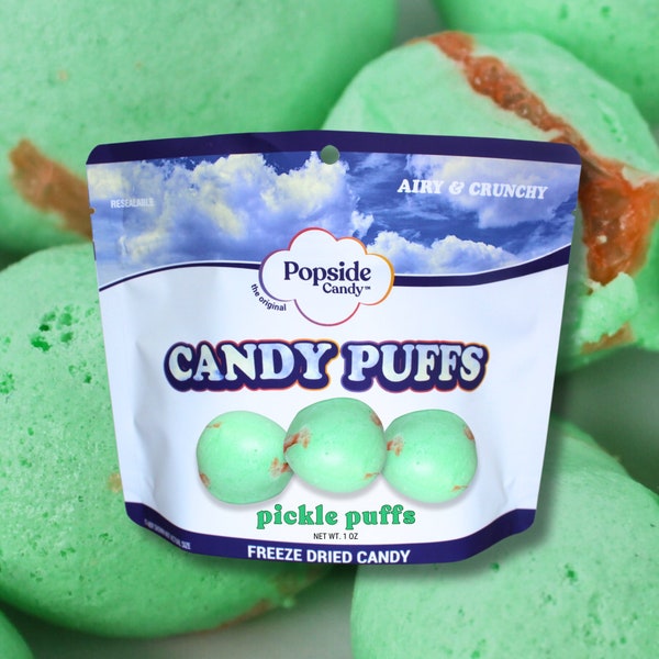 Freeze Dried Pickle Saltwater Taffy - Freeze Dried Taffy - 1 oz Bag - Viral TikTok Candy, Unique Treats, Pickle Lovers | Popside Candy