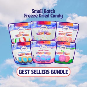 Freeze Dried Candy Variety Pack Best Sellers Bundle - 6 Bags - Premium Small Batch