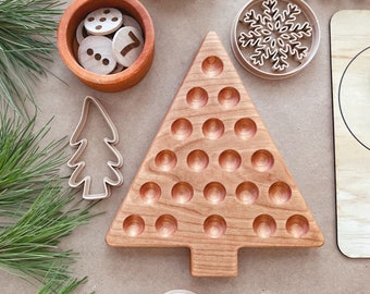 Pine Tree Twenty Frame Board | Homeschool | Preschool | Classroom | Playroom | Counting | Learning | Montessori | Early education |