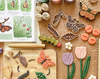 Butterfly Life Cycle Bio Dough Cutter set of 4 | Playdough - Clay Cutter | Cookie Cutter | Homeschool | | Sensory Play | Biodegradable |