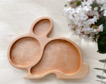 Bunny-shaped Wooden Sensory Tray | Montessori | Sensory Play | Classroom | Playroom | Easter | Homeschool | Educational Resources | Handmade