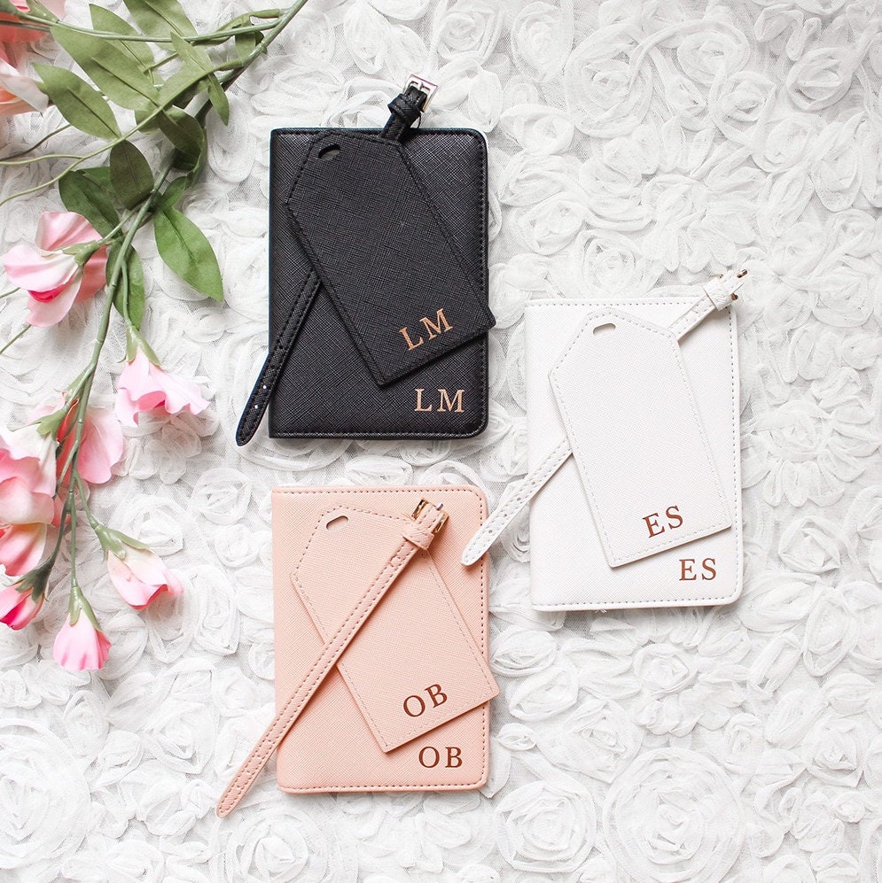 Marble Passport cover Custom Passport Holder Custom Luggage |Travel Bags & Purses Luggage & Travel Passport Covers Personalised Pink Bow Initials Passport Cover 