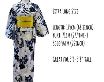 Women's Extra Long Yukata (Yukata only not Obi included) WXL22-3