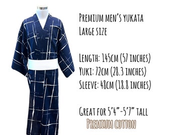 Large  Premium Men's Yukata (Yukata only not Obi included) MP22-8