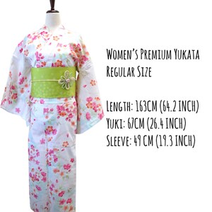 Women's premium Yukata with gold glitter Obi, Kazarihimo not included W22-54 image 1