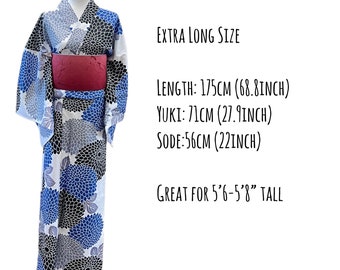 Women's Extra Long Yukata (Yukata only not Obi included) WXL22-5