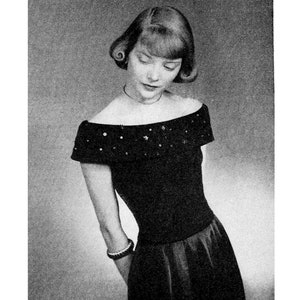 1940s off the shoulder dress shop