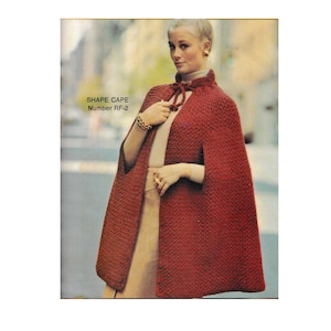 1970s～ euro vintage cape Vintage 1970's Jaeger Cape - Brick Vintage