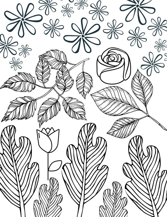 Nature Coloring Pages for Adults and Children/digital Download - Etsy