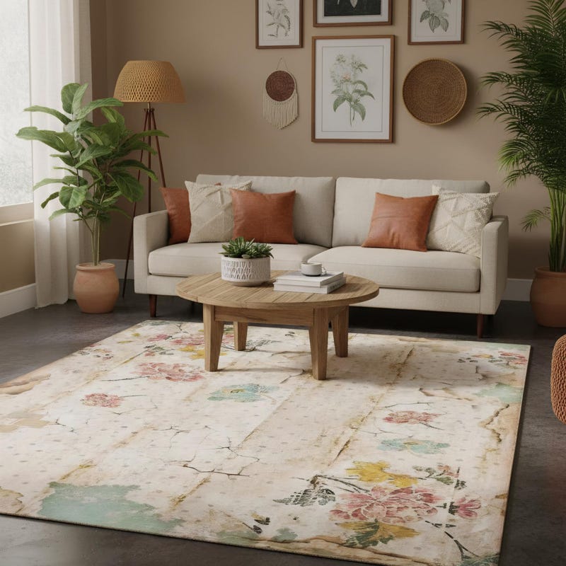 Shabby Chic Boho Rug - Etsy