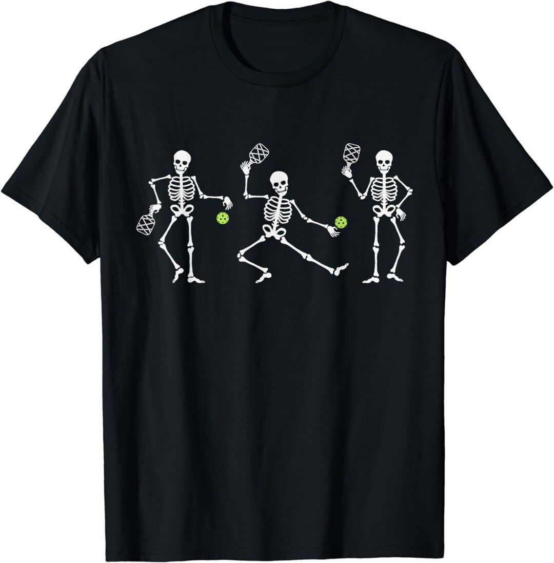 Halloween Pickleball Costume Skeletons Playing Unisex Tshirt Etsy
