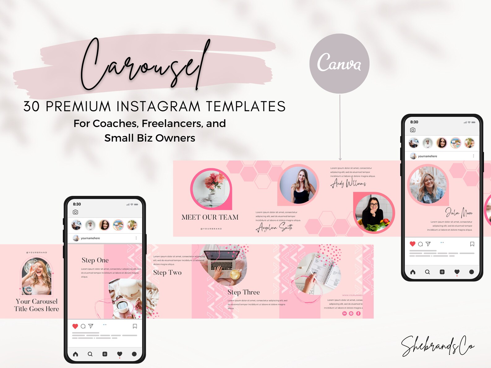 30 Instagram Carousel Template | Instagram Carousel Canva Template ...