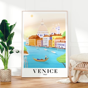 Impressão de Veneza, Itália, pôster de viagem, italiano, impressões para download, arte de parede da moda, impressão de Itália, arte de parede de Veneza, Veneza, pôster italiano