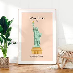 Statue of Liberty Poster, New York Print, Travel Poster, New York, Downloadable Art prints, New York City, New York Wall Art, Trendy Prints