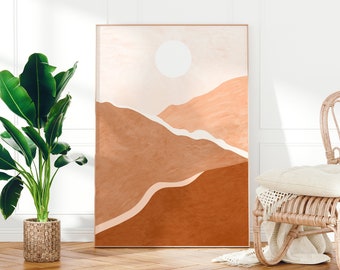 Mountain Art, Nature Wall Art, Abstract Painting, Boho Wall Art, Downloadable Art Prints, Trendy Wall Art, Landscape Painting, Nature Prints