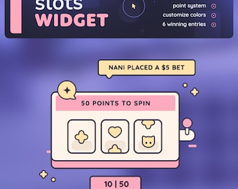 Slots Goal Widget — Megathon Incentive Widget with Alerts & Combined Point System Twitch Streamers Vtubers | Streamelements OBS