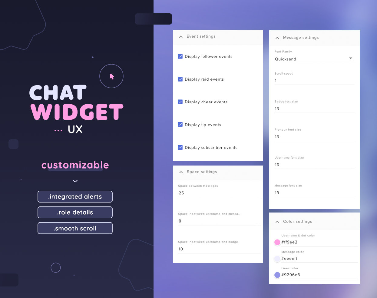 UX Chat Widget With Alerts — Minimal Roles Fully Customizable Custom ...