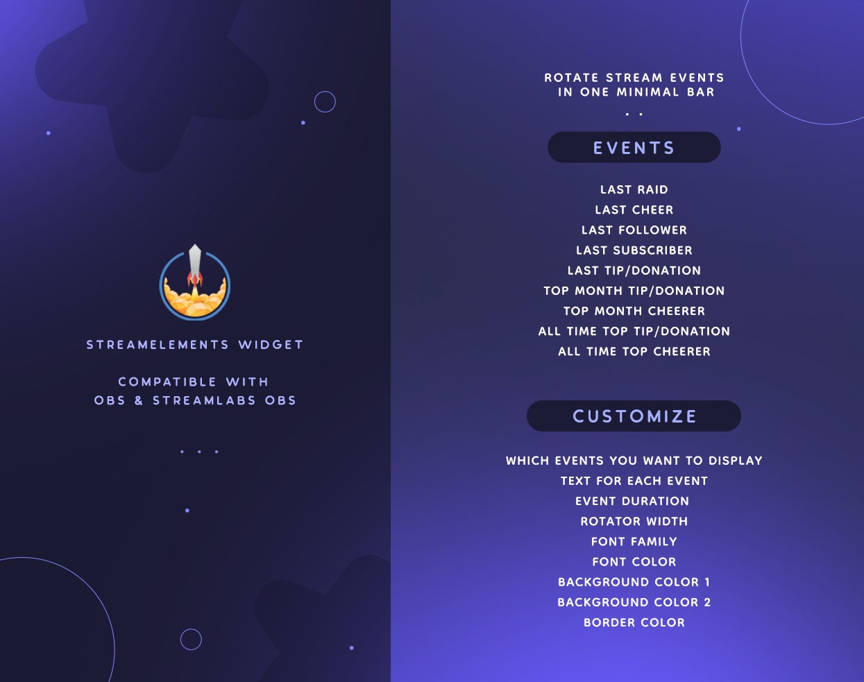 Gradient Event Rotator Widget | Minimal Customizable Event Label ...