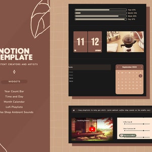 Cozy Notion Template for Content Creators & Artists | Cottagecore Lo-fi ...