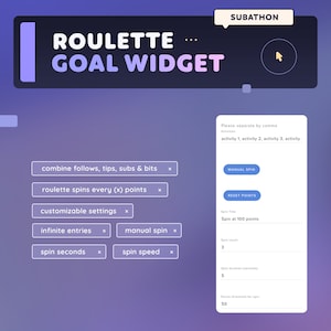 Roulette Goal Widget — Subathon Incentive Spinning List With Alerts ...