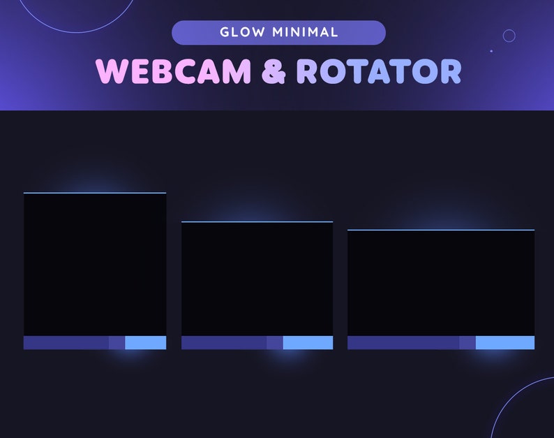 Minimal Webcam & Event Rotator Widget | 8 Color Glow Simple Webcam ...