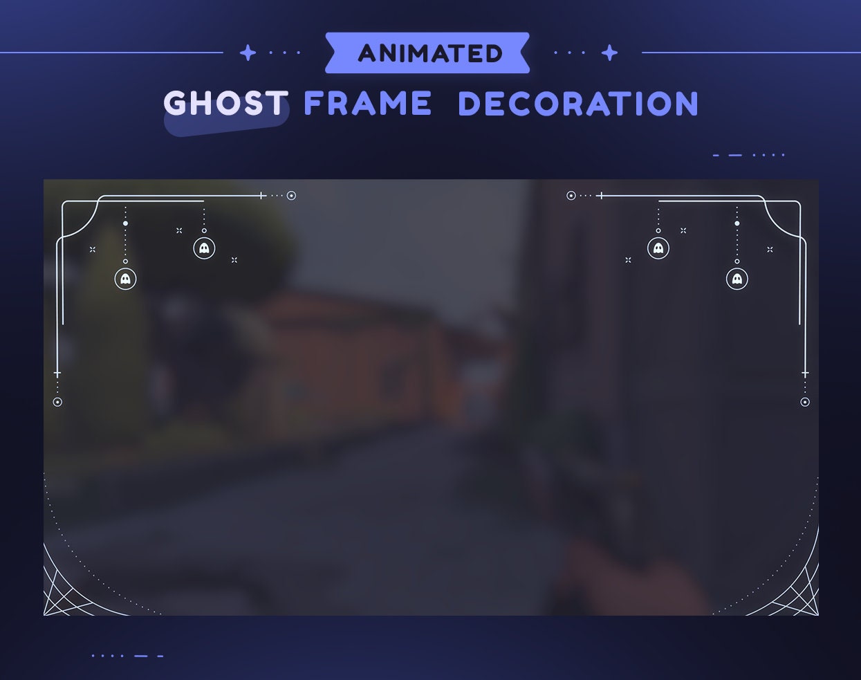 Halloween Frame Stream Decoration | Animated Ghost Spiderweb Overlay ...