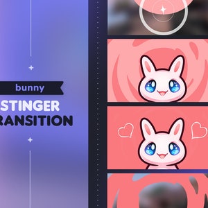 Bunny Stinger Transition || Cute Pink Bunny OBS Scene Transition | Twitch Youtube Vtuber Streamer