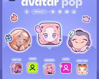 Avatar Pop Alert ⟢ Reacts to Events, Rewards, Commands & Messages • (4) Shapes Customizable • Twitch Youtube Ko-fi Throne StreamElements OBS