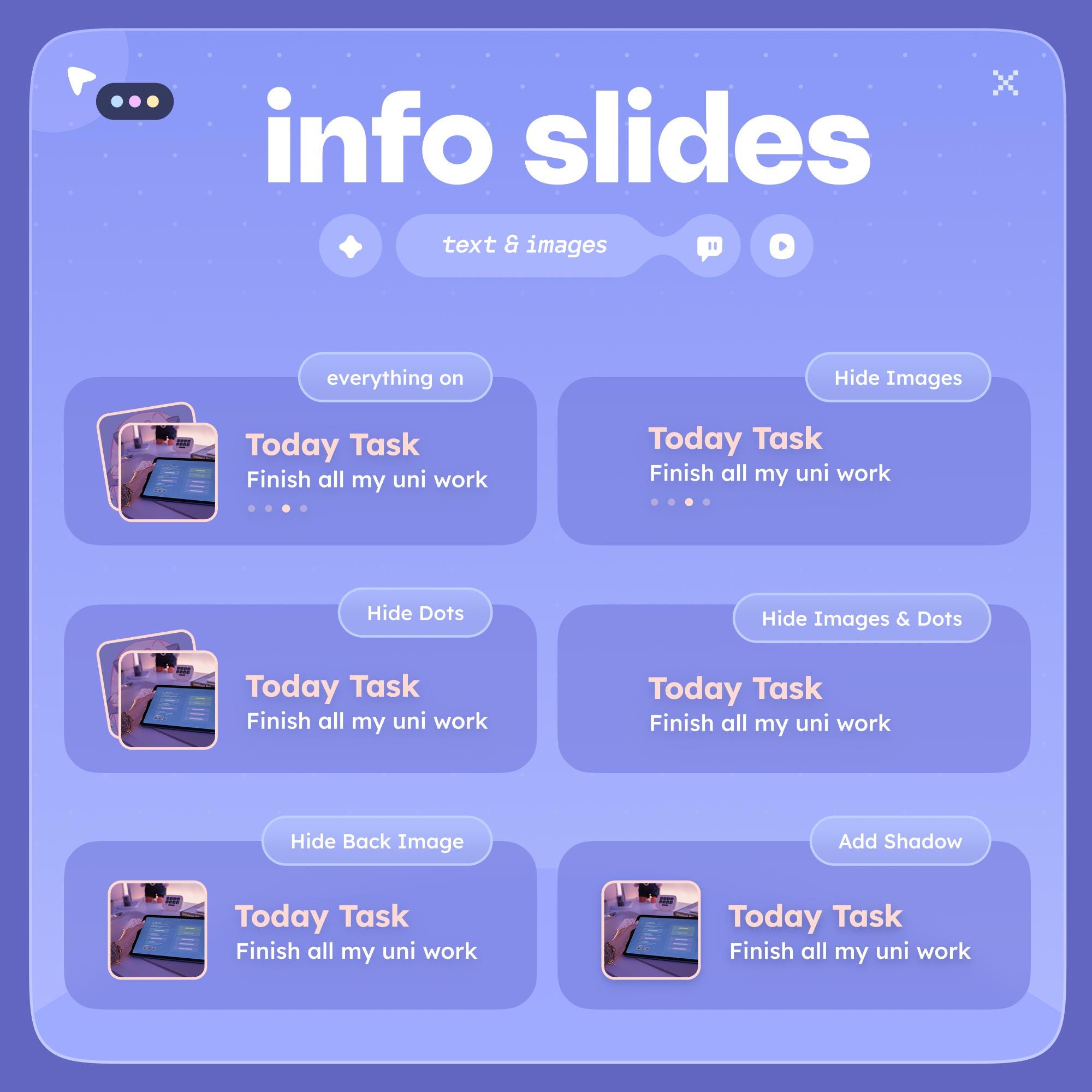 Info Slides & Announcement Widget (15) Info Rotating Slides • Loop or ...