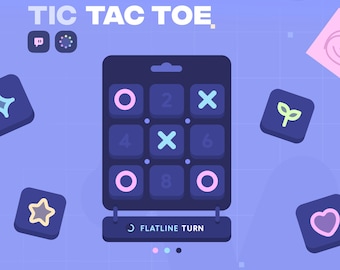 Tic Tac Toe Widget ⟢ Classic & Speed Mode • (9) Piece Icons • Channel Points • Fully Customizable  // Twitch Streamers ⋮ Streamelements OBS