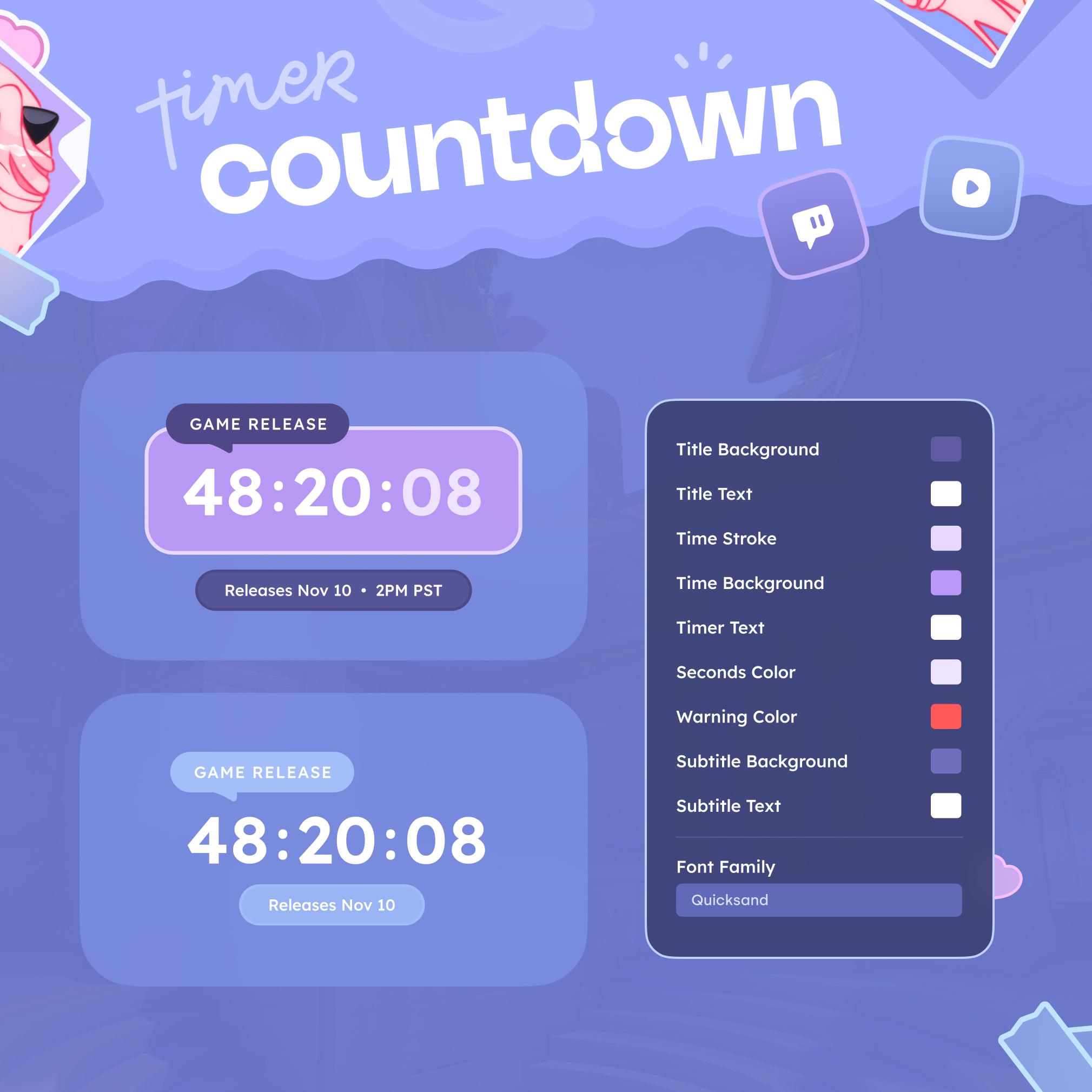 Aura Countdown Widget Countdown & Stopwatch Timer • Chat Commands ...