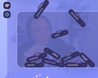 Event Rain Widget — Falling Name Bubbles for Twitch & Ko-fi Events  •  Channel Point Interactions  •  Custom Colors  // StreamElements OBS