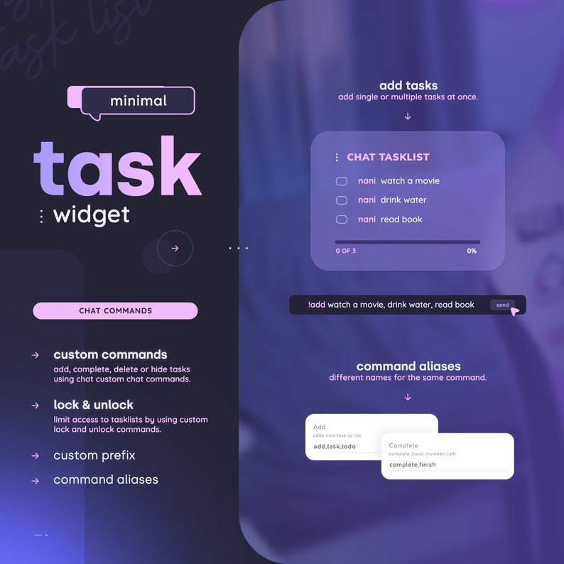 Tasklist Widget Pomodoro Coworking Timer and To-do List For Streamer & Chat Streamelements OBS image 4