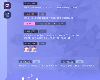 Gradient Plate Chat Widget  •  Twitch & Ko-fi Alerts  •  Vertical or Horizontal, Role Colors and Animations  // StreamElements OBS